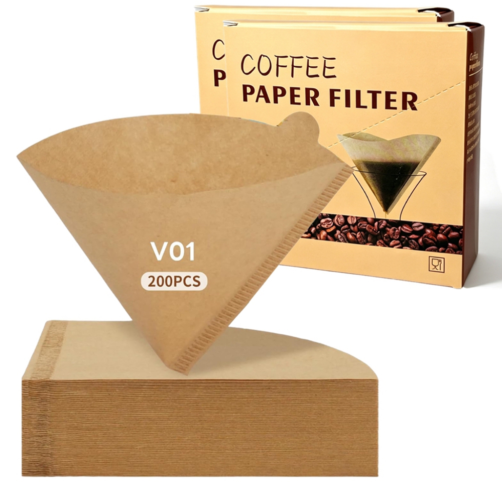 Coffee Tea Paper Cups - Filtry do kawy, 200 sztuk, stożkowe