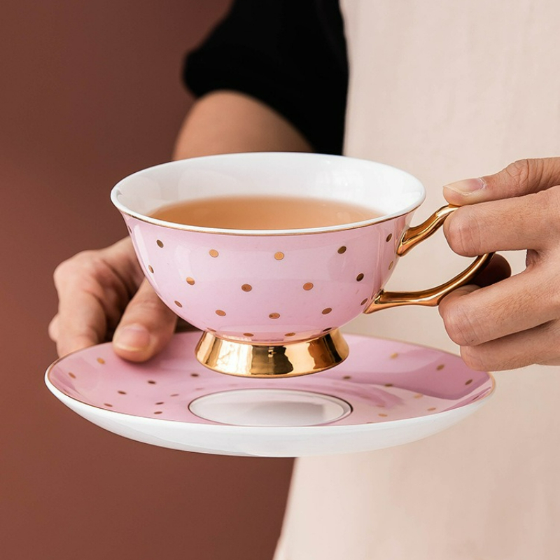 Coffee Tea Pictures - Ceramiczne różowe kubki do kawy z