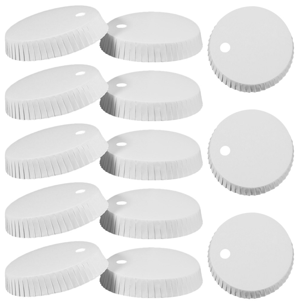 Coffee Tea Paper Cups - 200 szt. Białe papierowe pokrywki na