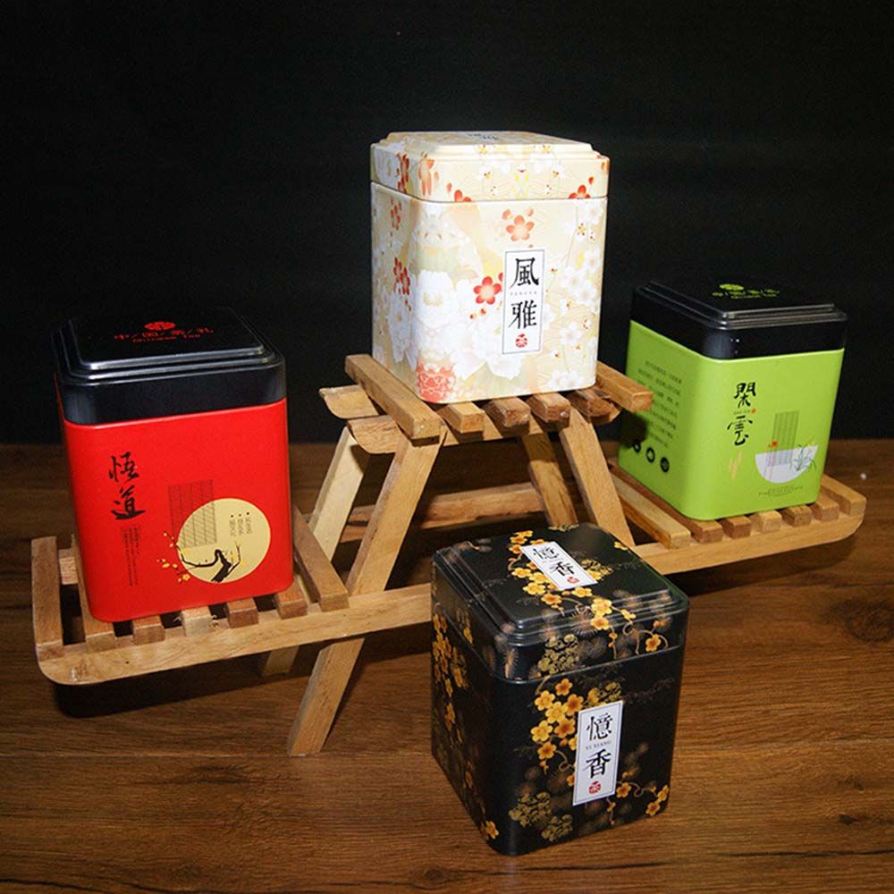 Coffee Tea And Sugar Canister Set - Mała, chińska, aluminiowa, szczelna puszka na