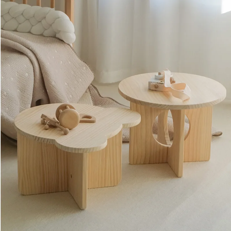Tea Coffee Set Up - Mały stolik dziecięcy z litego drewna