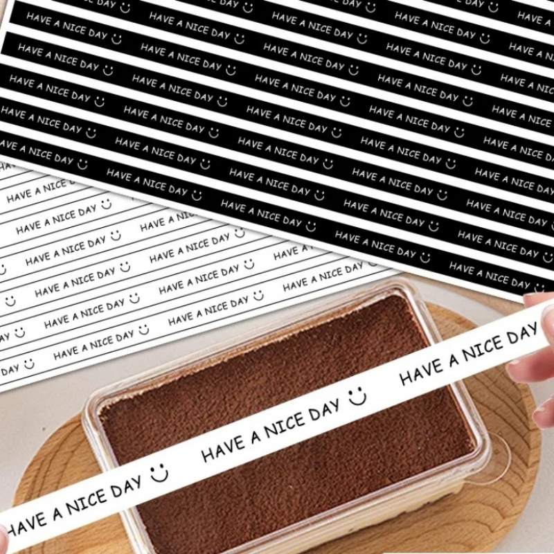 Coffee Tea Paper Cups - 100 szt. Naklejki z uśmiechniętą buzią