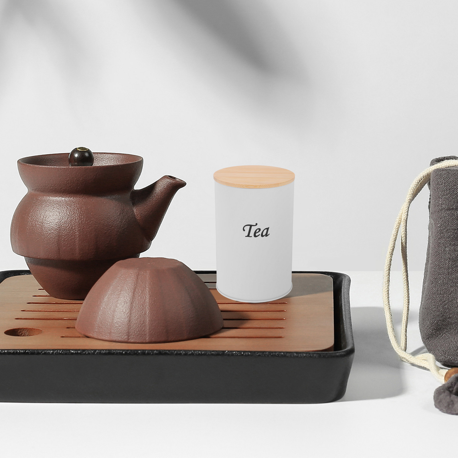Coffee Tea Jars - 3 sztuki okrągłych metalowych pojemników z