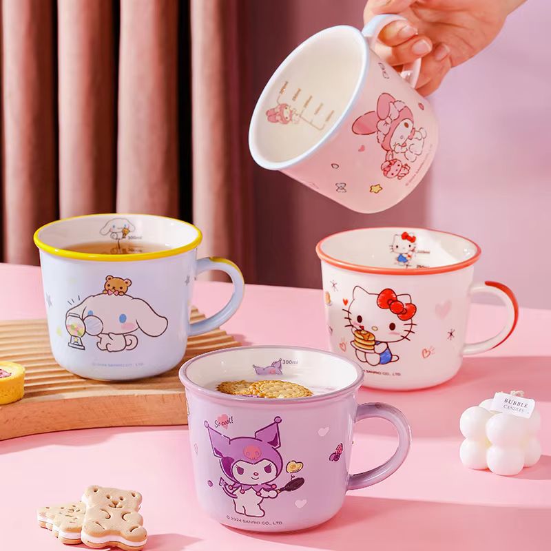 Coffee Tea Room - Kubek 430ml Kuromi, kreskówkowy kubek dla