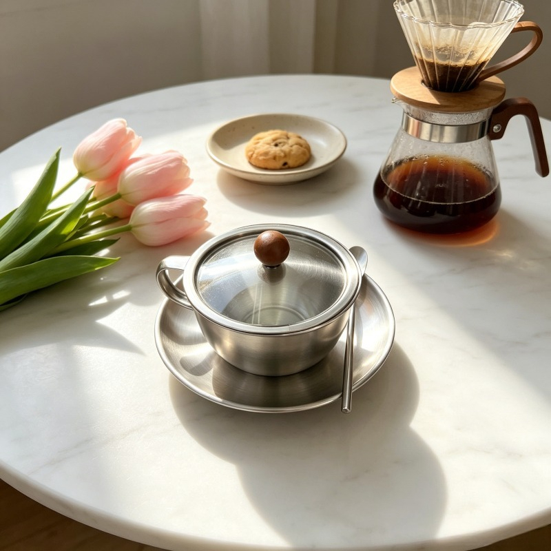 Coffee Tea And Sugar Canister Set - Zestaw filiżanek i spodków do kawy