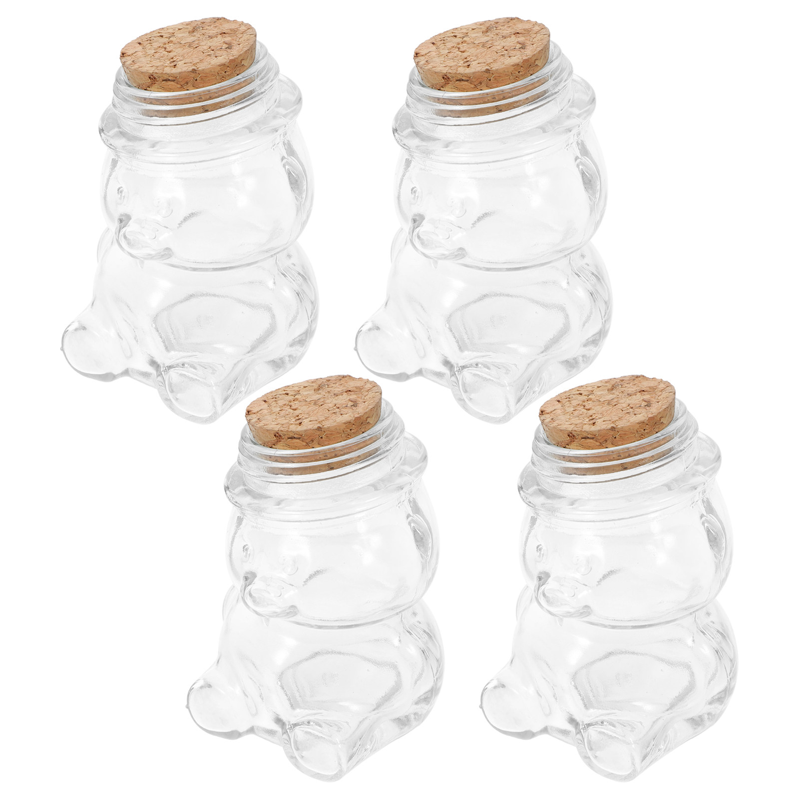 Coffee Tea Jars - Zestaw 4 szklanych słoików na słodycze,