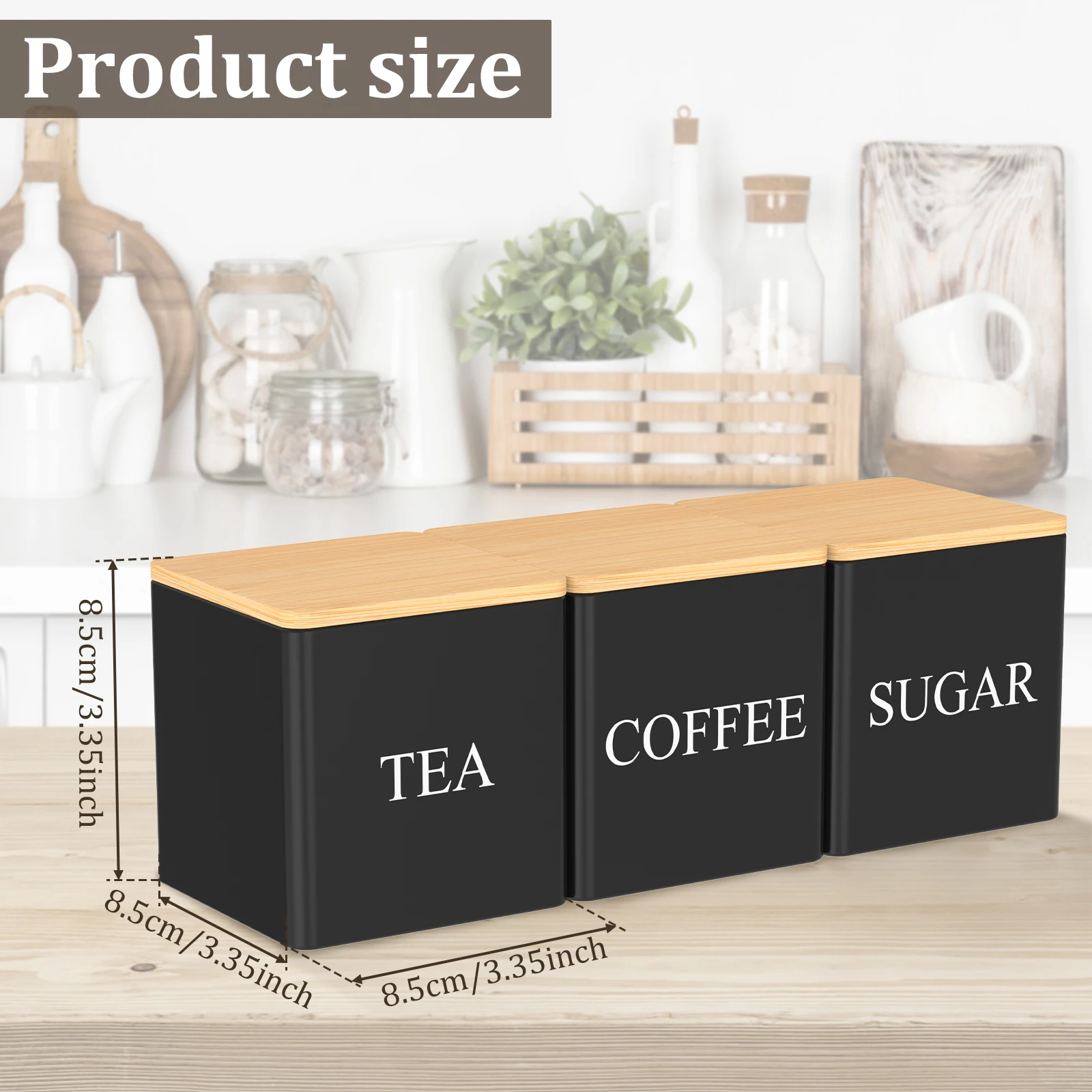 Zestaw 3 szt. pojemników na he – Coffee Tea And Sugar Canister Set recenzja i cena