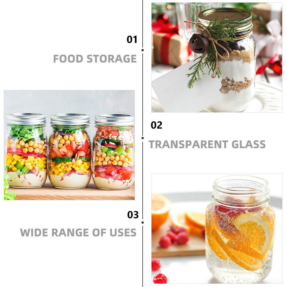 6 szt. Przezroczystych Okrągły – Coffee Tea Jars recenzja i cena