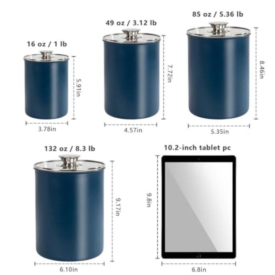 Zestaw pojemników na żywność z – Coffee Tea And Sugar Canister Set recenzja i cena