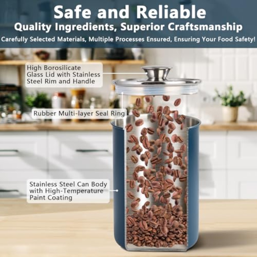 Zestaw pojemników na żywność z – Coffee Tea And Sugar Canister Set recenzja i cena