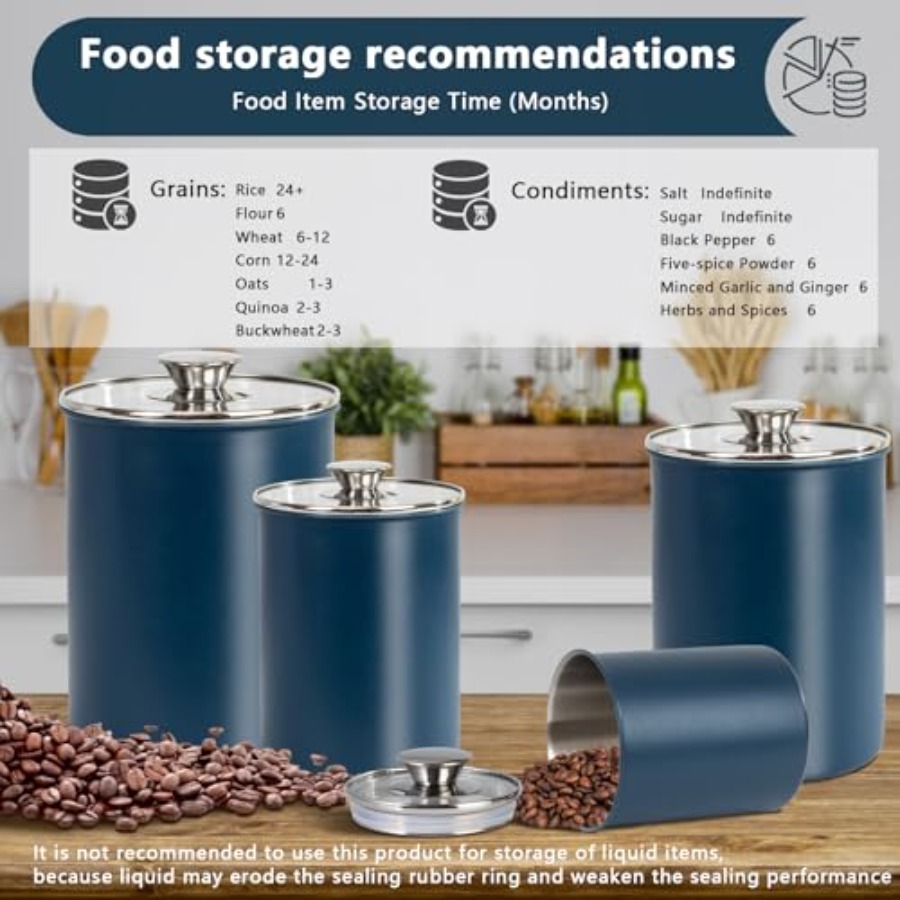 Zestaw pojemników na żywność z – Coffee Tea And Sugar Canister Set recenzja i cena