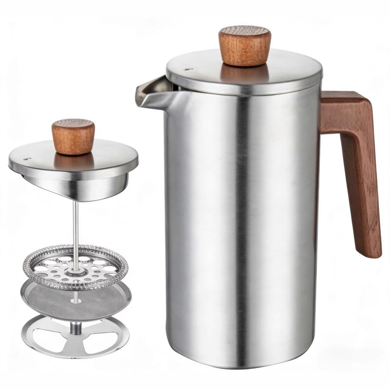 JUSTINLAU 1000ml Stalowy Frenc – Coffee Tea Pots recenzja i cena