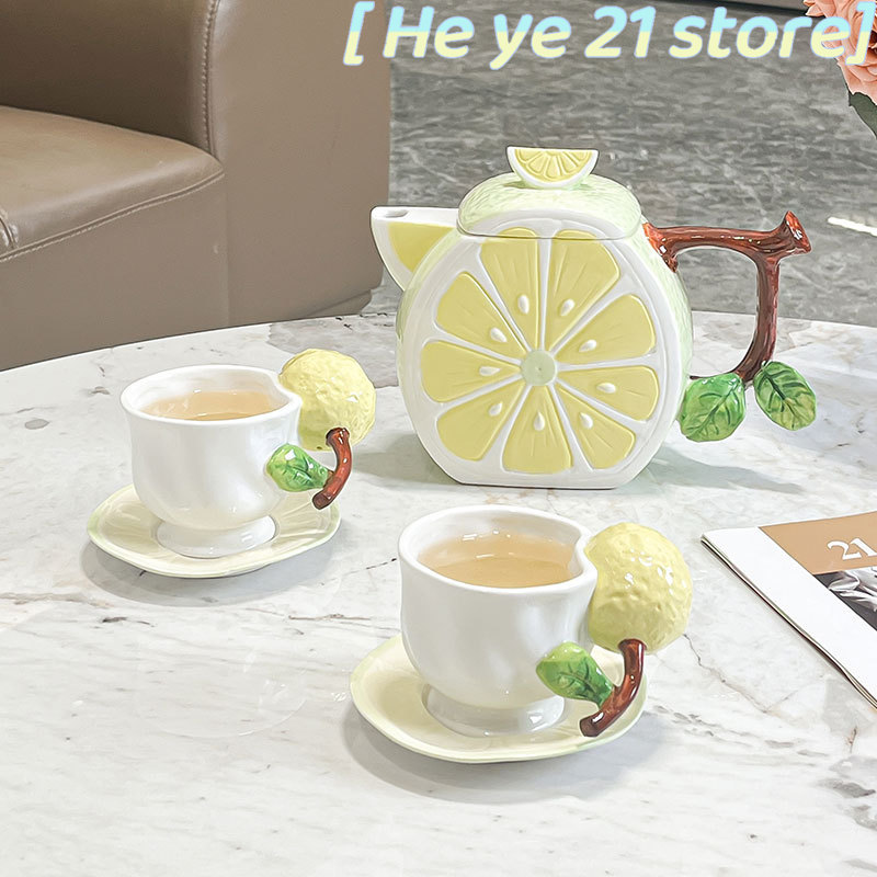 Zestaw filiżanek i spodków 3D  – Lemon Tea Coffee recenzja i cena