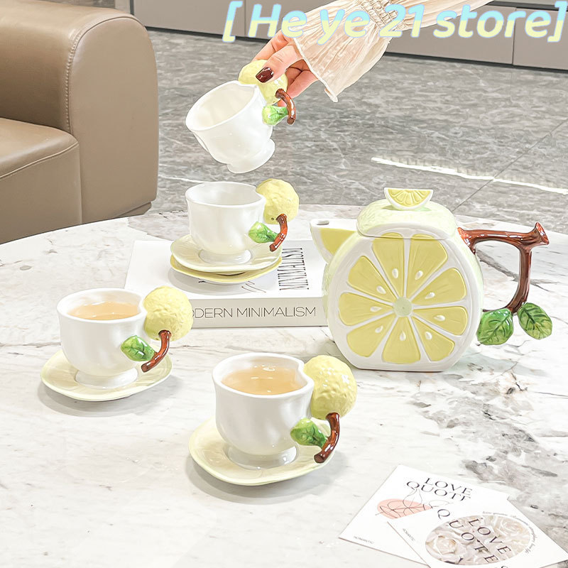Zestaw filiżanek i spodków 3D  – Lemon Tea Coffee recenzja i cena