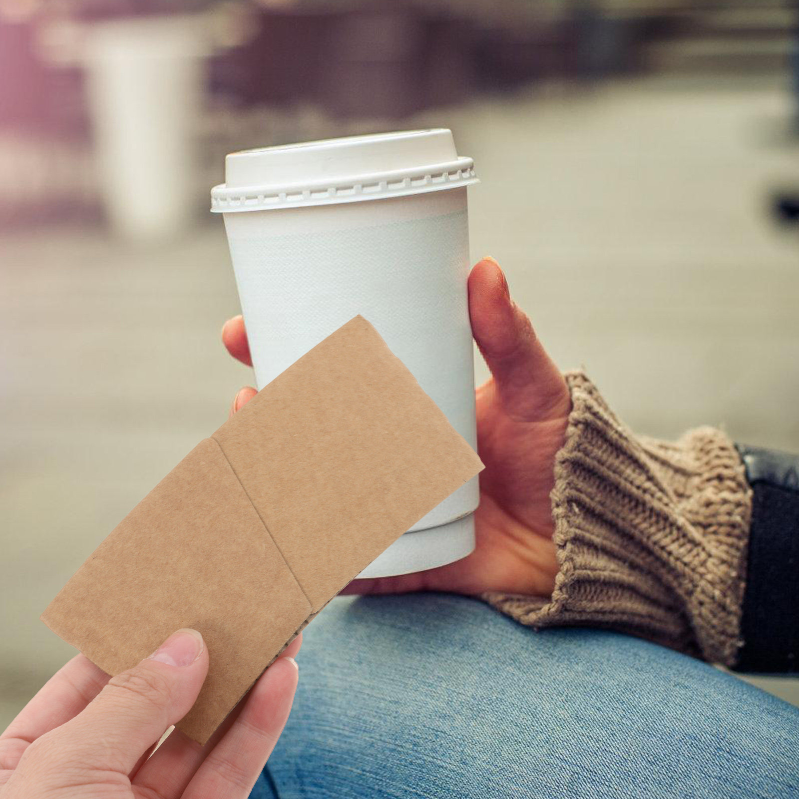 100 szt. Papierowe osłonki na  – Coffee Tea Paper Cups recenzja i cena